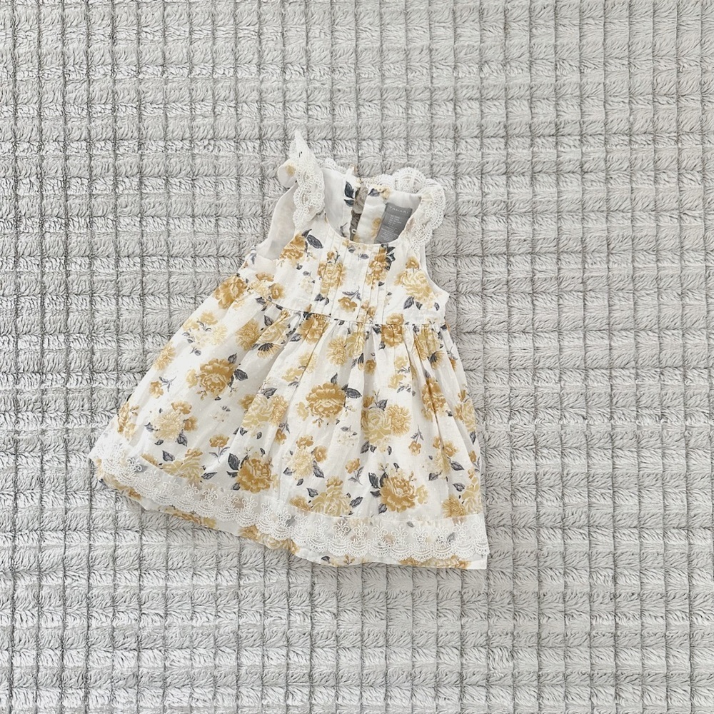 Tahari Floral Lace Baby Dress